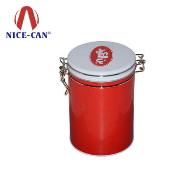 Wholesale round empty metal tea tin can container tea tin box