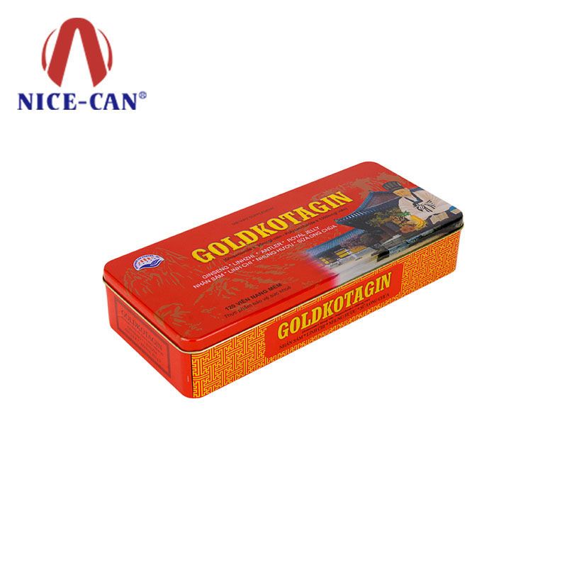 Rectangular food grade tin box custom food packaging tins