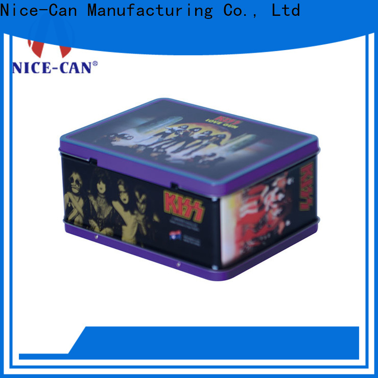 Nice-Can handle custom tin lunch box supply for sale