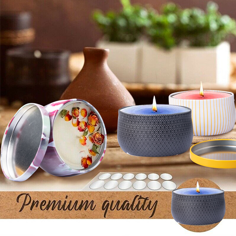 Nice-can Factory Custom Soy Wax Candle Jar DIY Candles Making Empty Metal Candle Tins With lids